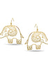 GOLD ELEPHANT EARRINGS # HNE90697GD (GF7)