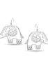 RHODIUM ELEPHANT EARRINGS #HNE90697RD (GF7)