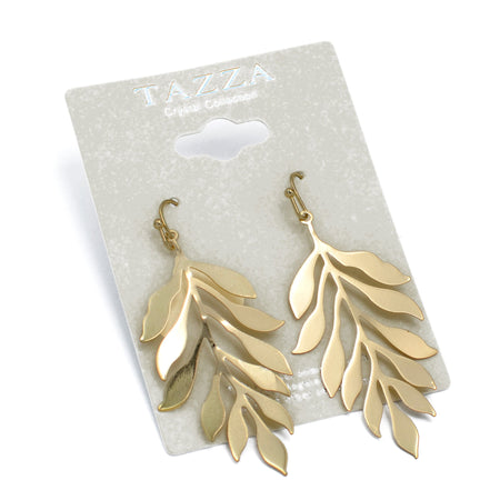 GOLD LEAF DROP EARRING # HNE90705GD(GC17)