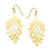 GOLD LEAF DROP EARRING # HNE90705GD(GC17)