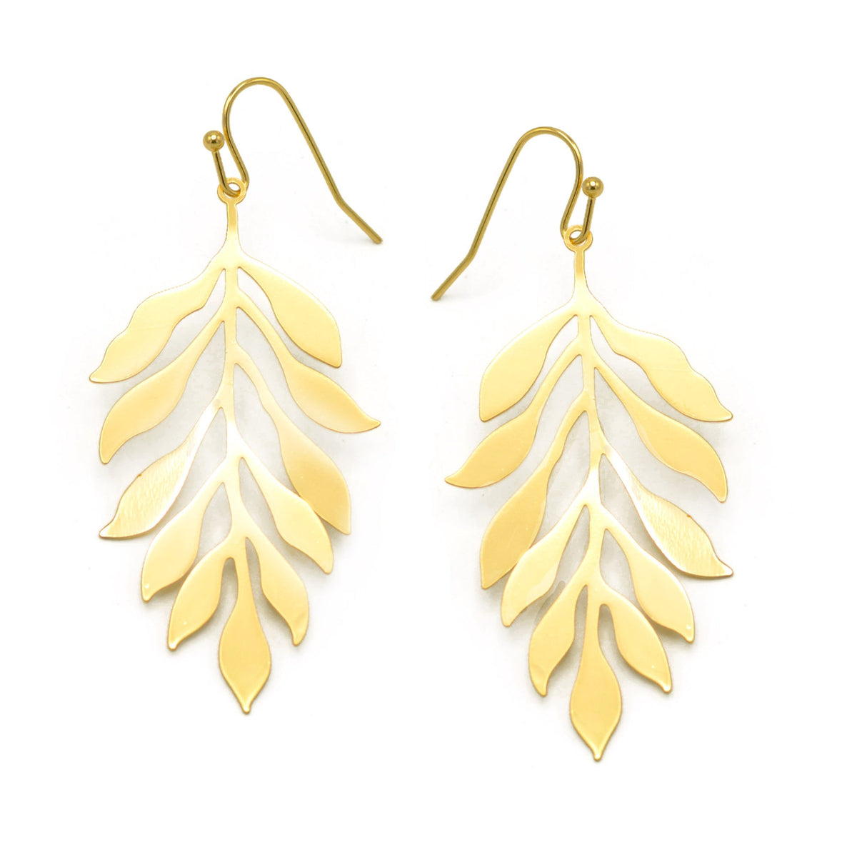 GOLD LEAF DROP EARRING # HNE90705GD(GC17)