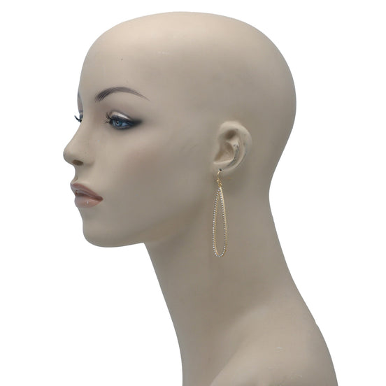 GOLD CRYSTAL TEARDROP EARRINGS # HNE90711GD(GH12)