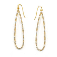 GOLD CRYSTAL TEARDROP EARRINGS # HNE90711GD(GH12)