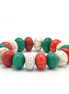 MULTI-COLOR BEADS STRETCH MEMORY WIRE BRACELETS #FWNK-2109-72-BRC