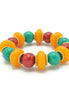 MULTI-COLOR BEADS MEMORY WIRE STRETCH BRACELET #FWNK-2201-07-BRC