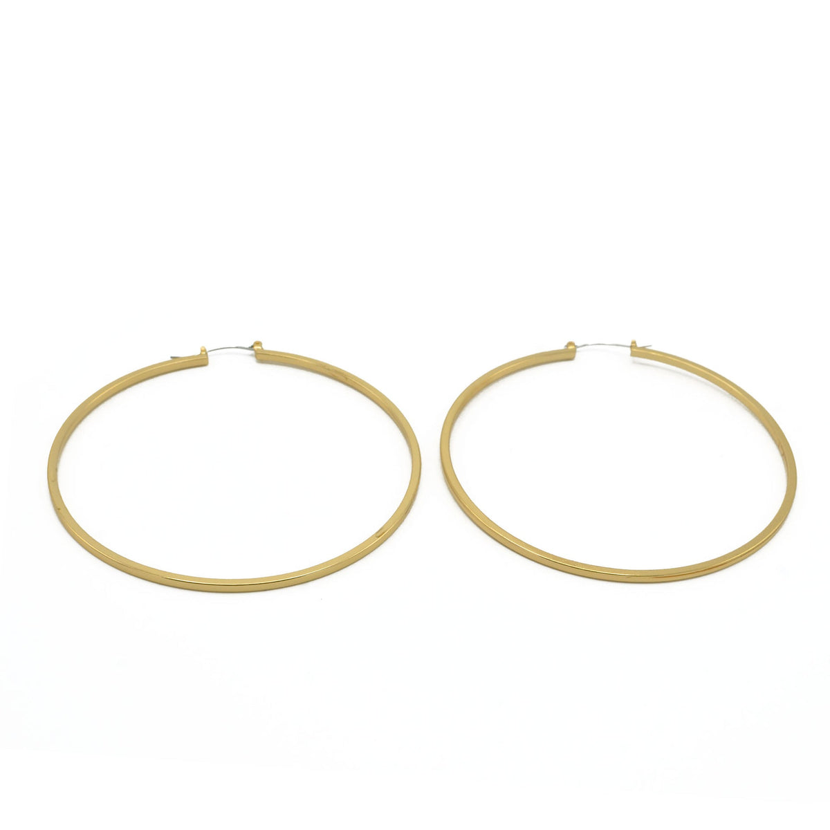 GOLD ROUND HOOP EARRINGS #HNE90700GD (GA13)