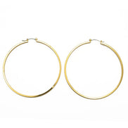 GOLD ROUND HOOP EARRINGS #HNE90700GD (GA13)