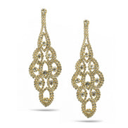 GOLD CRYSTAL CHANDELIER EARRINGS #26432CR-G (LB22)