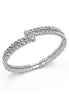 SILVER RHINESTONE CRYSTAL MEMORY WIRE BRACELET #83444CR-S
