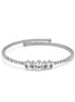 SILVER RHINESTONE CRYSTAL MEMORY WIRE BRACELET#83828CR-S(R-LINE)