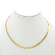 GOLD FLAT SNAKE CHAIN NECKLACE # HNN90674GD(OB21)