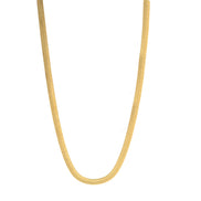 GOLD FLAT SNAKE CHAIN NECKLACE # HNN90674GD(OB21)