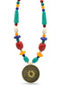 MULTI-COLOR BEAD GOLD PENDANT NECKLACE #FWNK-2202-109