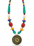 MULTI-COLOR BEAD GOLD PENDANT NECKLACE #FWNK-2202-109