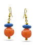 Orange & Blue Beads Drop Earrings #FWNK-2202-112-ER