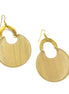 GOLD OFF-WHITE MARBLED RESIN DROP EARRINGS #FWNK-2202-118