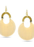 GOLD CREAME MARBLED RESIN DROP EARRINGS #FWNK-2202-121
