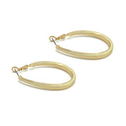 GOLD AND CREAM EPOXY OVAL EARRINGS #HNE90728GD