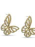GOLD CRYSTAL BUTTERFLY EARRINGS #HNE90729GD (GE6)