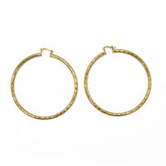 GOLD EXTRA LARGE HOOP EARRINGS #HNE90730GD (GA3)