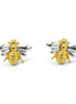 TWO-TONE BEE STUD EARRINGS#HNE90731(SE16)