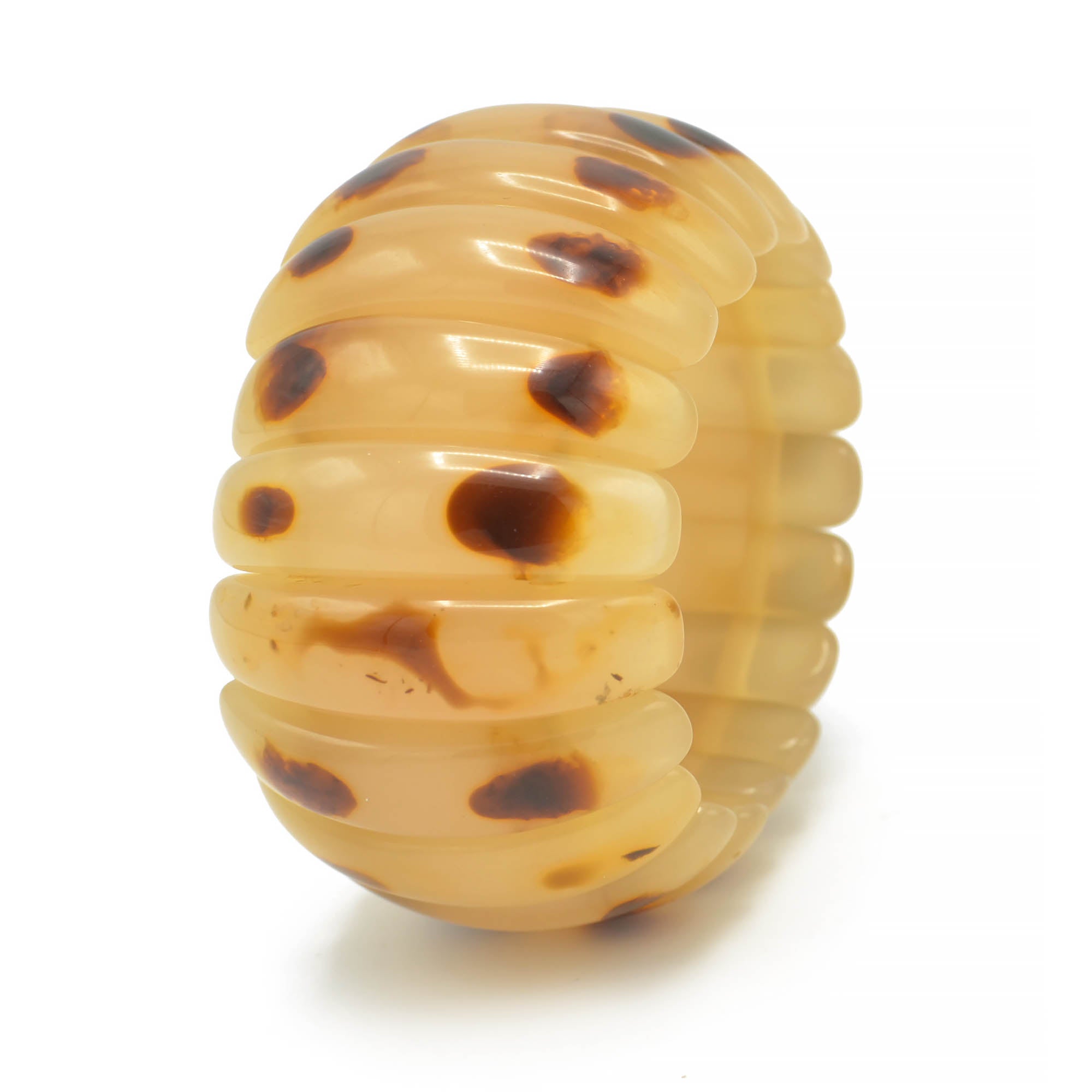 NATURAL COLOR RESIN BEADS MEMORY WIRE STRETCH BRACELET #FWNK-2206-019