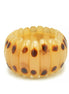 NATURAL COLOR RESIN BEADS MEMORY WIRE STRETCH BRACELET #FWNK-2206-019