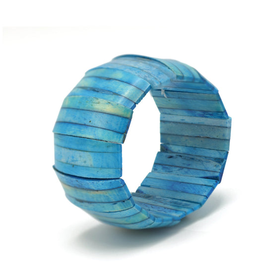 Blue Resin stretch bangle bracelet#FWNK-2206-020