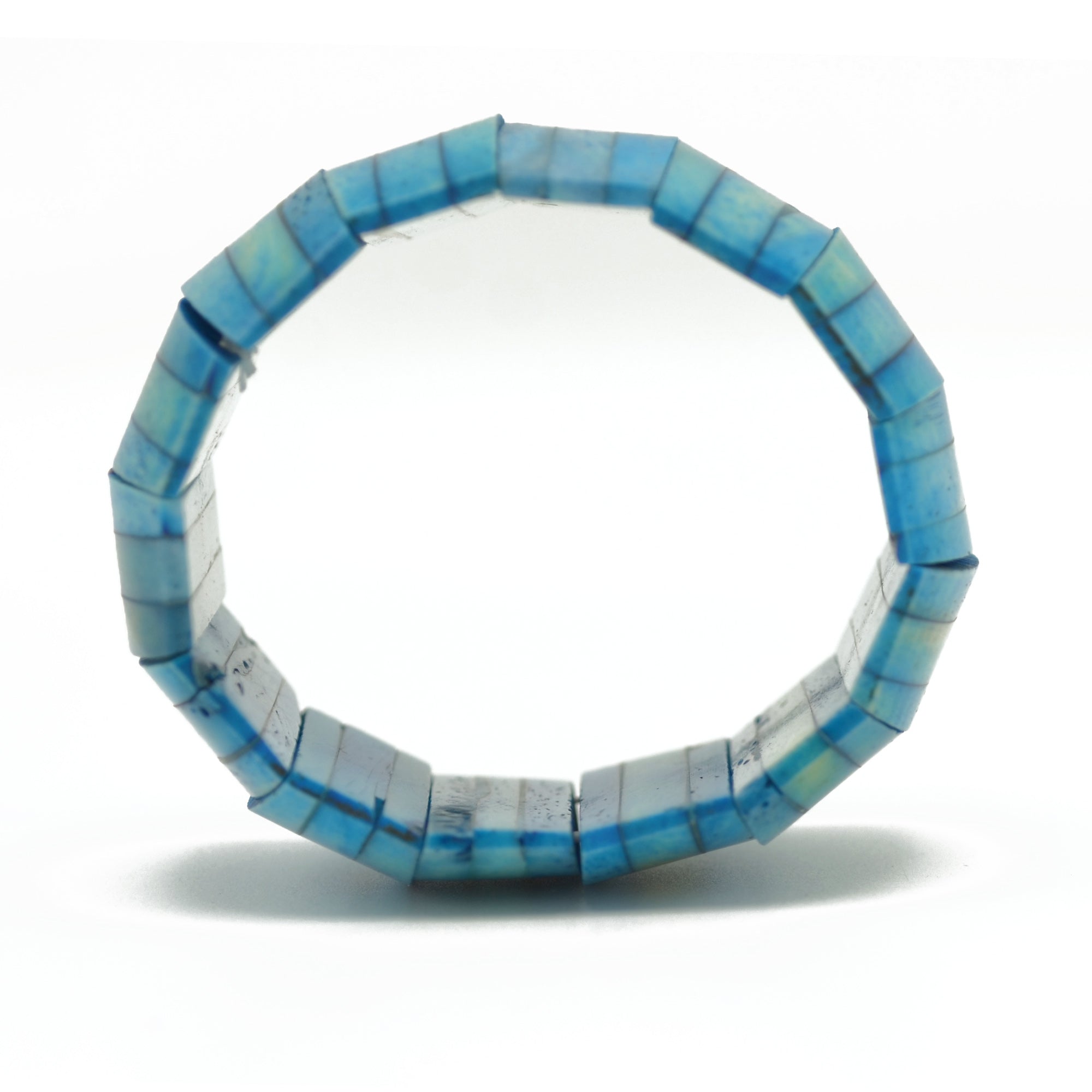 Blue Resin stretch bangle bracelet#FWNK-2206-020