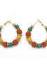 GOLD MULTI COLOR HOOP EARRINGS#FWNK-2206-037