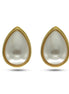 Gold cream pearl teardrop clip-on earrings #HNE90834CLIPGD