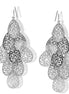 Rhodium-Tone Filigree Chandelier Earrings – 2.25"#HNE90850RD (SHBE10)