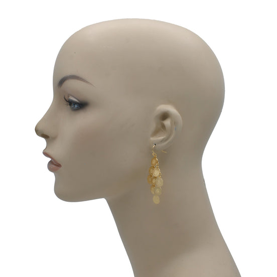 Gold Multi Circle Chandelier Earring  #HNE90853GD (OH19)