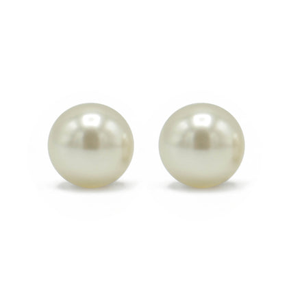 Gold 16Mm Cream Pearl Stud Earring #HNE90895-16MMGDCM(EH2)