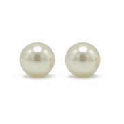 Gold 16Mm Cream Pearl Stud Earring #HNE90895-16MMGDCM(EH2)