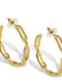 Modern Gold Chain Link Hoop Earrings 1.5"# HNE90839GD