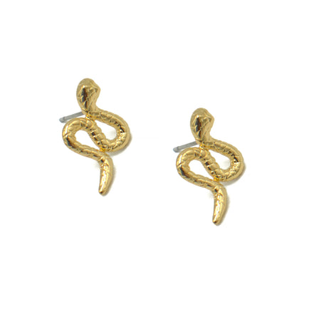 Gold small Snake Stud Earrings#HNE90856GD(SC7)