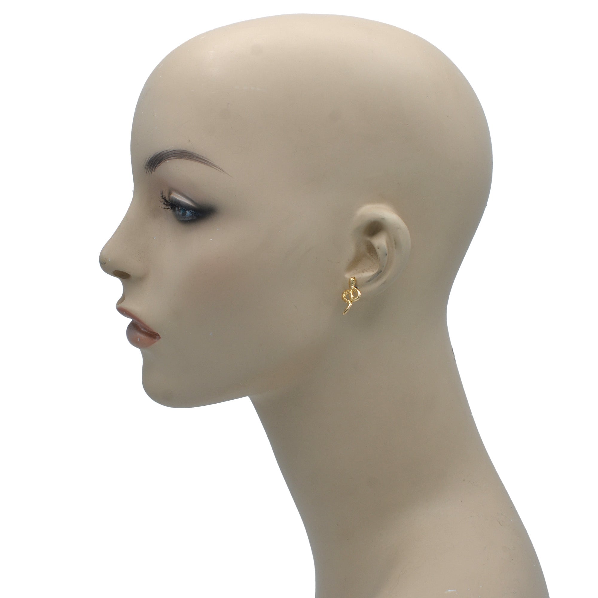 Gold small Snake Stud Earrings#HNE90856GD(SC7)