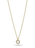 Gold open heart Crystal Pendant Necklace #HNN90859G(LH18)