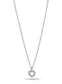 Rhodium open heart Crystal Pendant Necklace #HNN90859R(LH18)