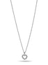Rhodium open heart Crystal Pendant Necklace #HNN90859R(LH18)