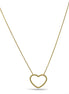 Gold Heart Charm pendant Necklace #HNN90860G(LF18)