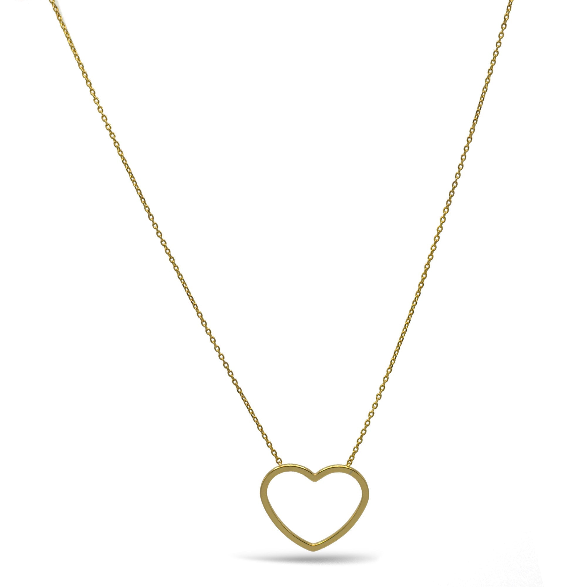 Gold Heart Charm pendant Necklace #HNN90860G(LF18)