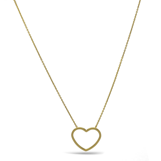 Gold Heart Charm pendant Necklace #HNN90860G(LF18)