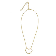 Gold Heart Charm pendant Necklace #HNN90860G(LF18)