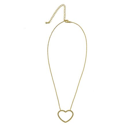 Gold Heart Charm pendant Necklace #HNN90860G(LF18)