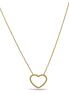 Gold Heart Charm pendant Necklace #HNN90860G(LF18)