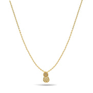 Gold Pinapple Charm Pendant Necklace #HNN90865G(SC13)