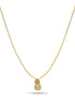 Gold Pinapple Charm Pendant Necklace #HNN90865G(SC13)