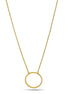 Gold circle Charm Pendant Necklace #HNN90866G(SE15)